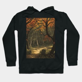 Empty Hiking Path in Autumn Hoodie